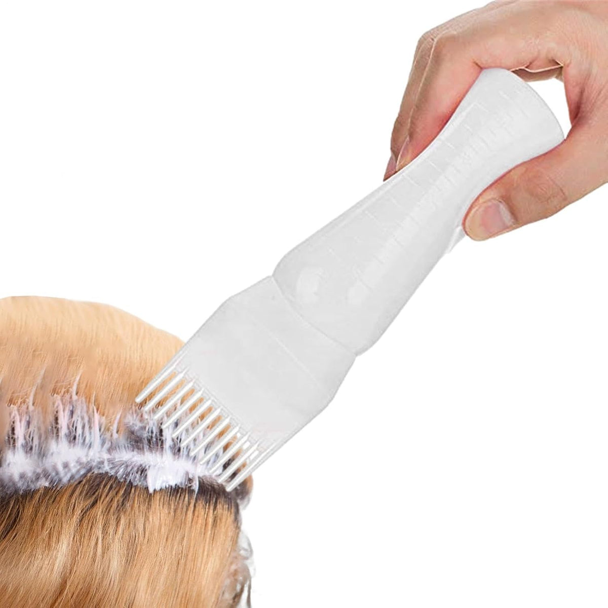 Hair Oil Applicator Bottle, Portable Scalp Oil Applicator for Hair, Root Comb Applicators Bottle with Scale, Multifunctional Hairs Dye Comb Applicators Bottles, for Hairstyling Tools
