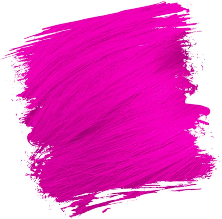 Crazy Color Neon Rebel UV Semi-Permanent Hair Dye. Highly Pigmented Glow up Neon Pink Conditioning & Oil Nourishing Vegan Formula | No Bleach or Ammonia | 100ml