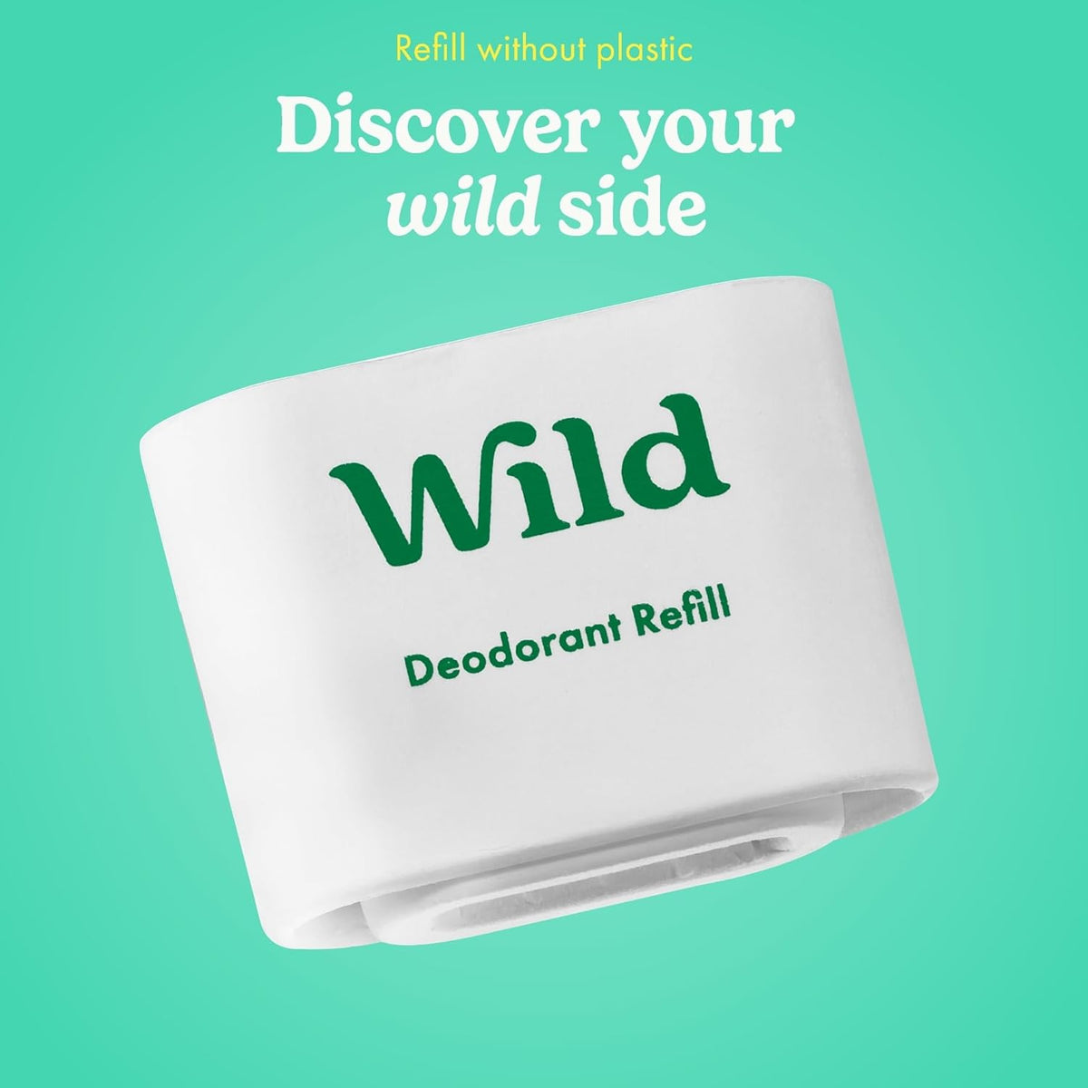 Wild - Natural Refillable Deodorant - Fresh Cotton & Sea Salt Refill Duo Pack - Vegan & Eco-Friendly - Aluminium Free - Long Lasting Protection - Natural Ingredients - 2 Pack of 40g Refills
