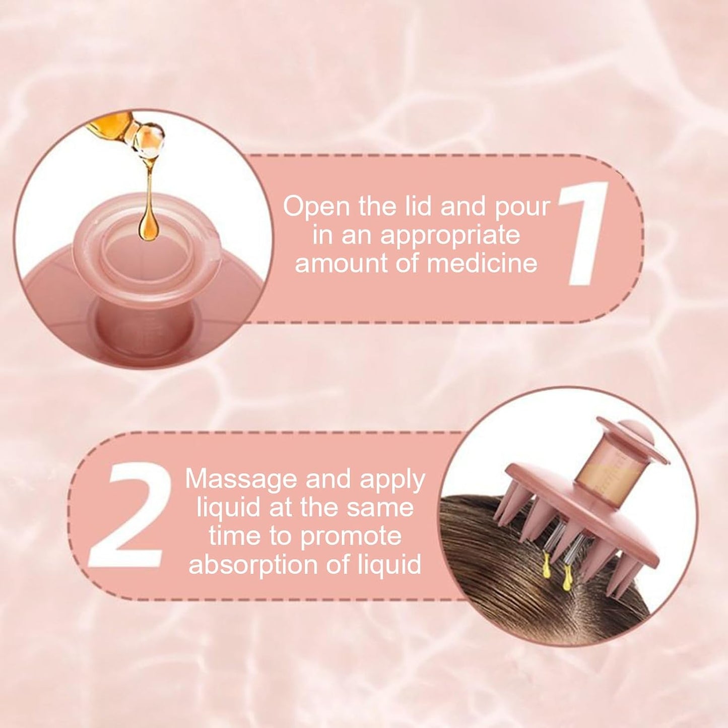 Hair Oil Applicator - Scalp Comb for Growth | Bottle with Massage Tip, Nourishing Care Accessory with Even Distribution, Easy Grip for Hair Loss, Follicle Health and Daily Conditioning
