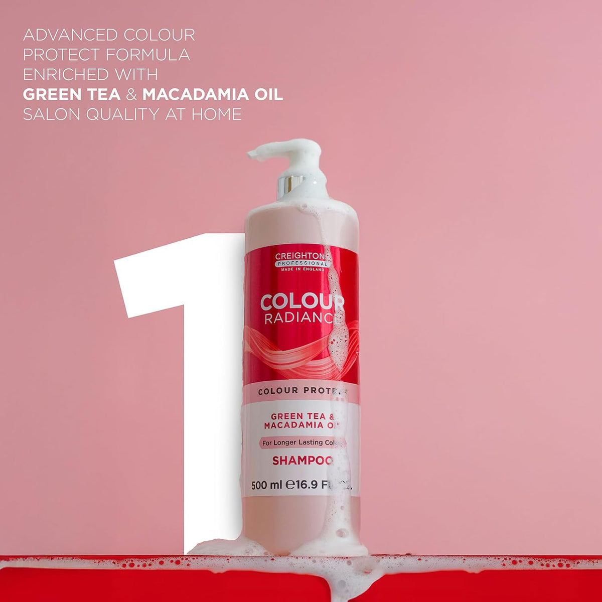 Creightons Professional Colour Radiance Conditioner 500ml | Colour Protect Moisturising, For Coloured Hair, Green Tea & Macadamia Oil, Long-Lasting Colour & Shine