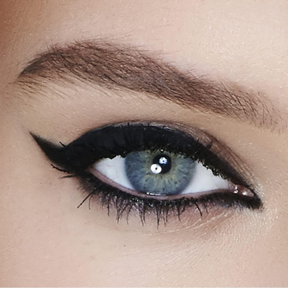 Maybelline Black Eye Liner, Lasting Drama Waterproof Eye Liner, Waterproof, Easy to draw, Smudgeproof, Longwear Formula, Smart Tip Brush, No Mess Application, Maybelline New York, Colour: Black 12g