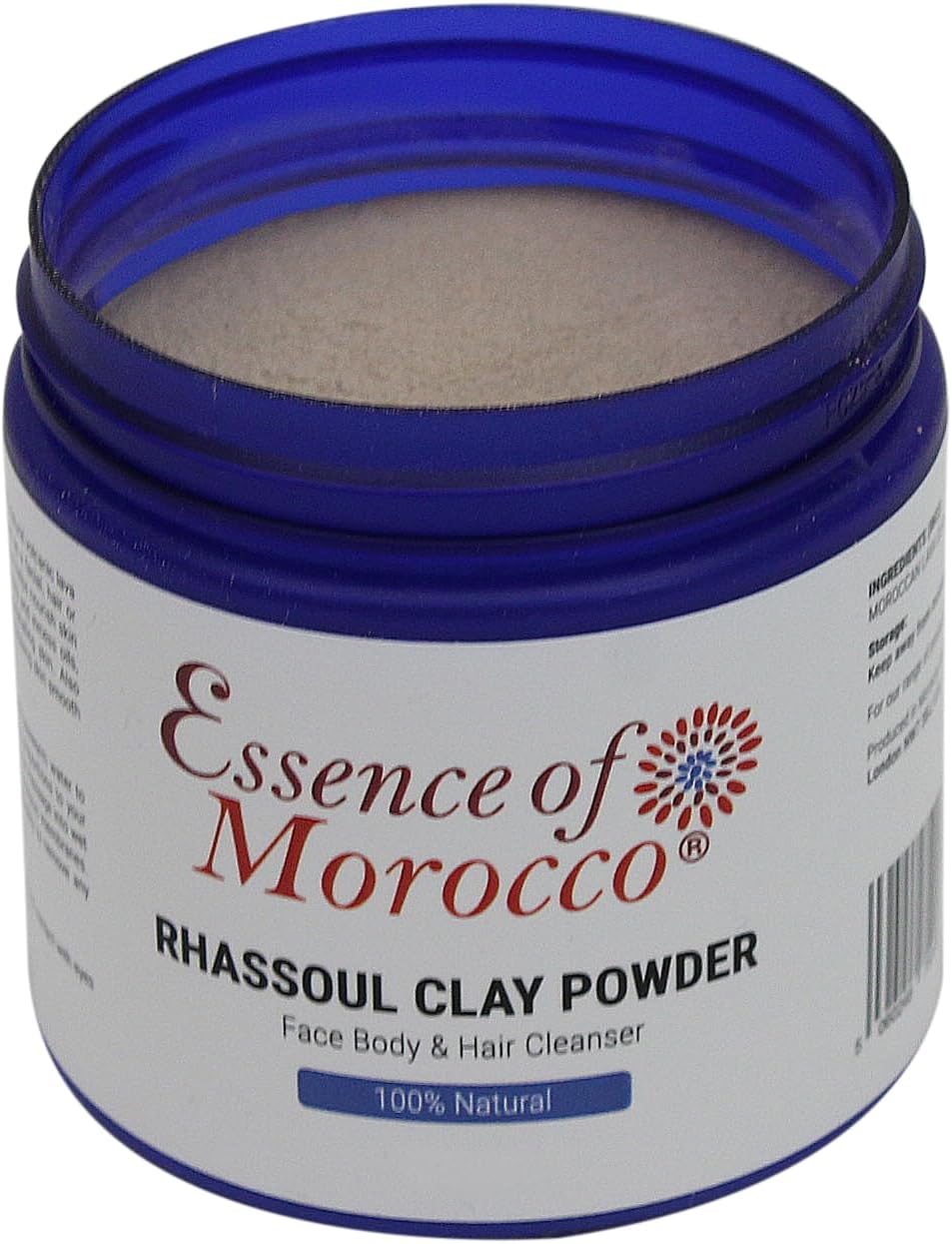 Moroccan Rhassoul Clay Powder Ghassoul used as a Cleansing Facial Body and Hair Shampoo Mask Pure & Natural. 250 g. / 8.8 OZ