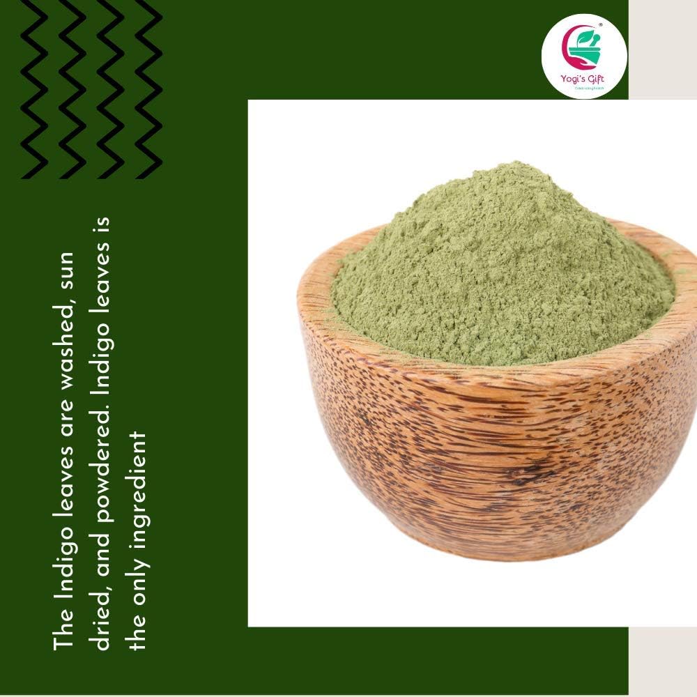 Yogi's Gift Indigo Powder for Hair | Ideal for Black and Dark Hair | Indigofera Tinctoria | Black Henna | 250 grams | 100% Pure & Natural Hair color
