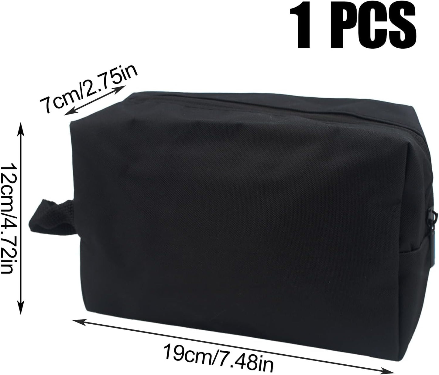 1 Pcs Toiletry Bag,Multi-Functional Bag,wash Bag,Shower Bag,Cosmetic Bag,with Zippered,Suitable for Travel,Outside Sports,Gym,for Women and Men(Black)