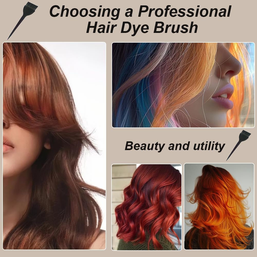 Hair Coloring Brush, 2 Pieces Hair Coloring Brushes, Hair Dye Brush, Dyeing Tools, for DIY hair dyeing in salon and at home(20cm x 6cm)