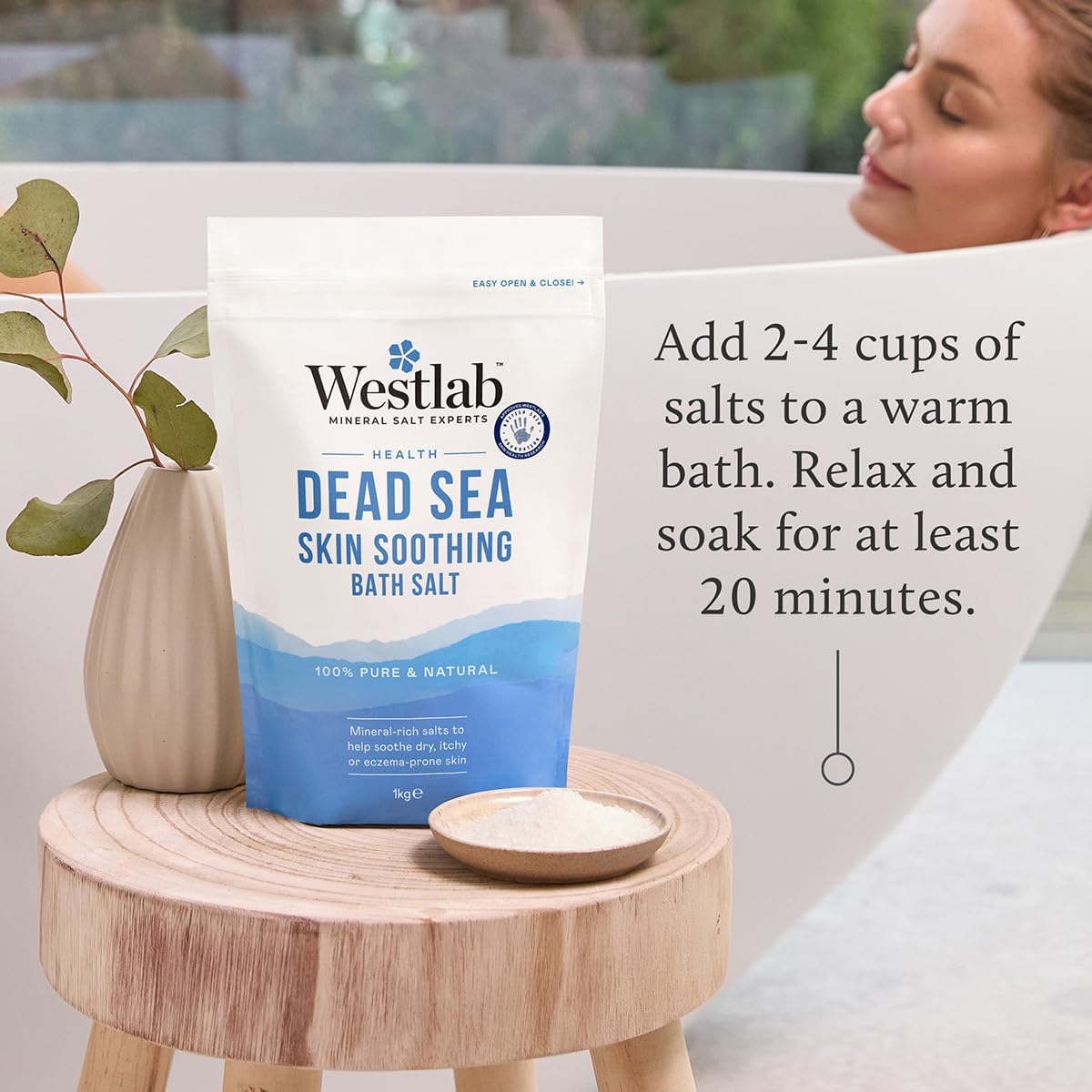 A Calm Bath with Westlab Dead Sea Salt