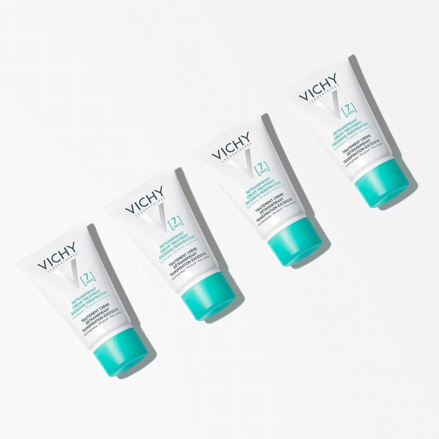 Vichy 7-Day Anti-Perspirant Cream, Long-Lasting Protection for Intense Perspiration and Odor Control, Suitable for Sensitive Skin, Alcohol-Free Targeted Treatment, 30ml