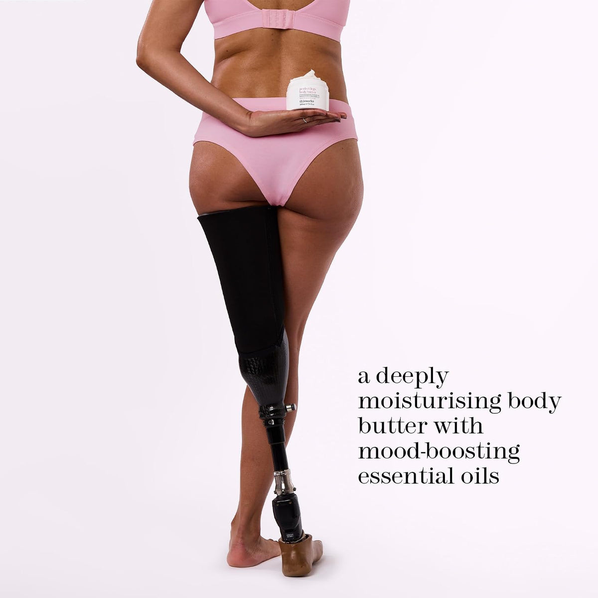 This Works Perfect Legs Body Butter, 200 ml - Body Lotion with Mood-Boosting Geranium and Orange Essential Oils - Nourishing Body Moisturiser with Shea Butter and Hyaluronic Acid for a Hydrating Glow