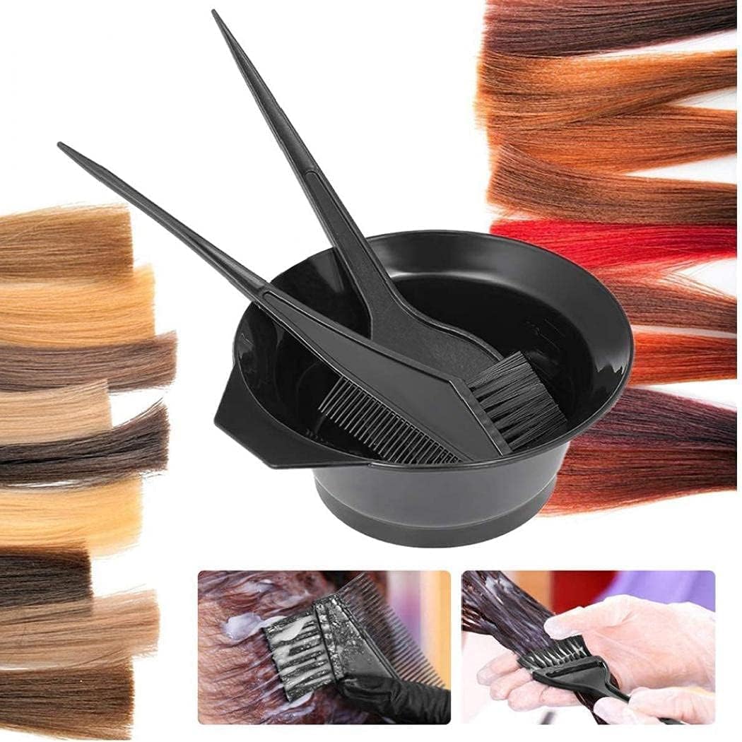 Hair Coloring Kit Tool With Brush Bowl Set Double Sided Coloring Hair Salon Black For Fashion 3PCS Hairdressing ToolDurability