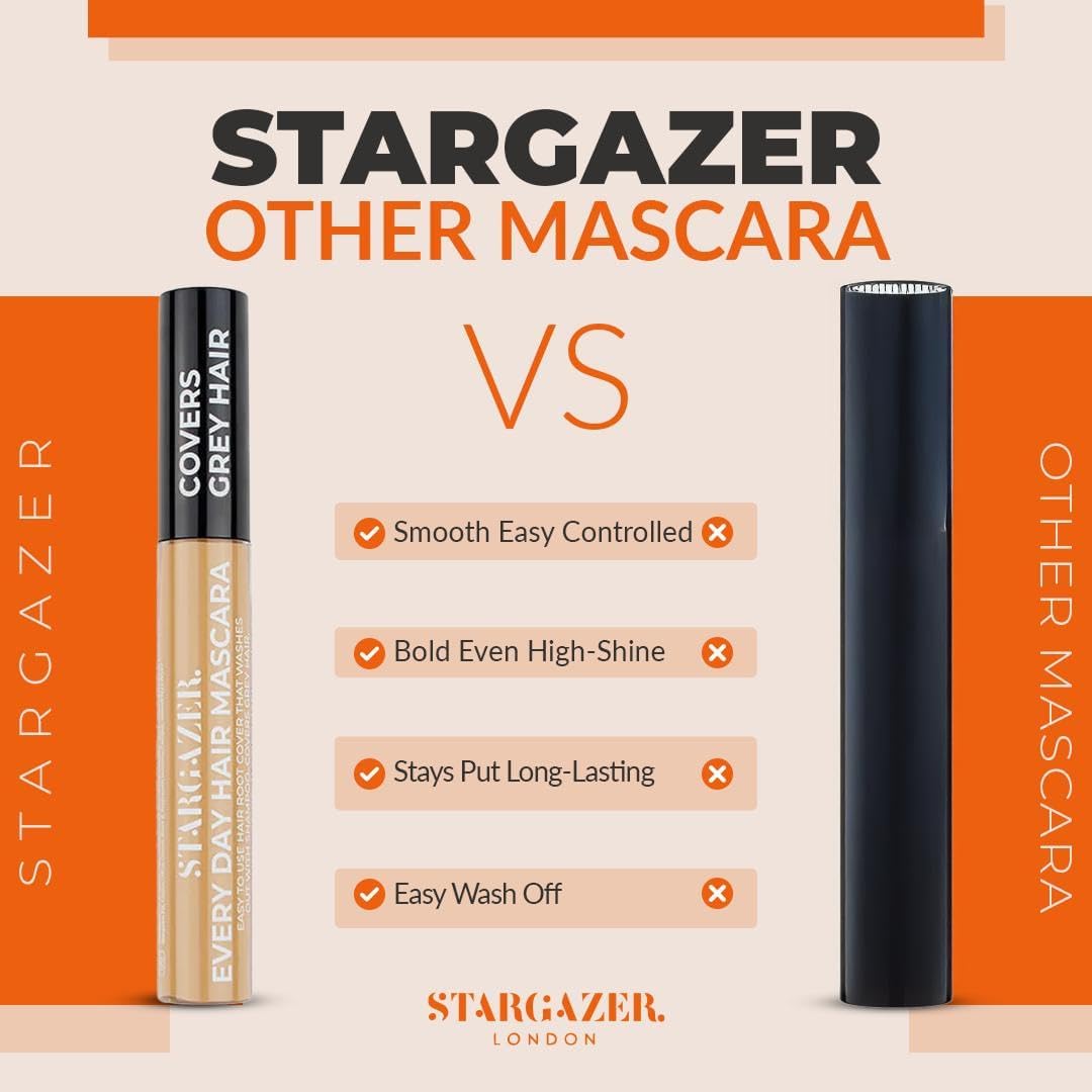 Stargazer Everyday Hair Mascara Root Cover Blonde. Easy On The Hair Root Cover. Covers Grey Hair., Blonde, 20 gram, Pack of 1