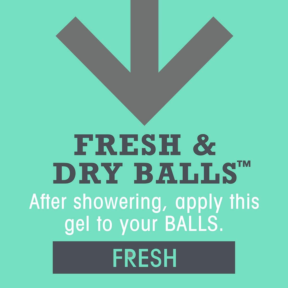 Below The Belt Fresh & Dry Balls Anti Chafe Deodorant Gel Fresh Scent 75ml | Anti-Chafing and Deodorant Gel for Men. Long Lasting Odour Control. Quick Dry Intimate Protection with a fresh scent.