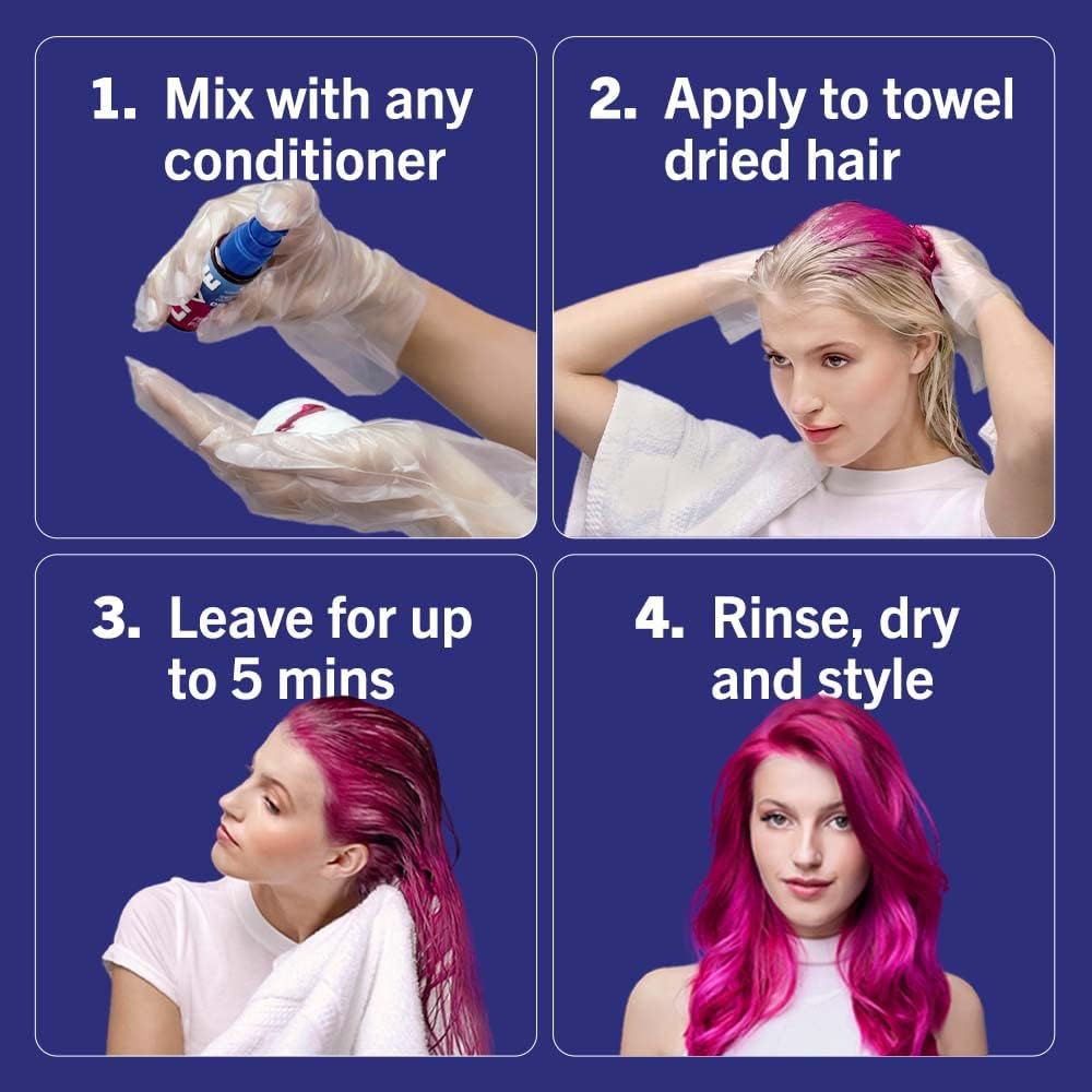 Schwarzkopf LIVE Colour Drops, Vegan, Semi-permanent, Pink Hair Dye, Lasts 2 to 12 Washes, Petal Pink 30 ml