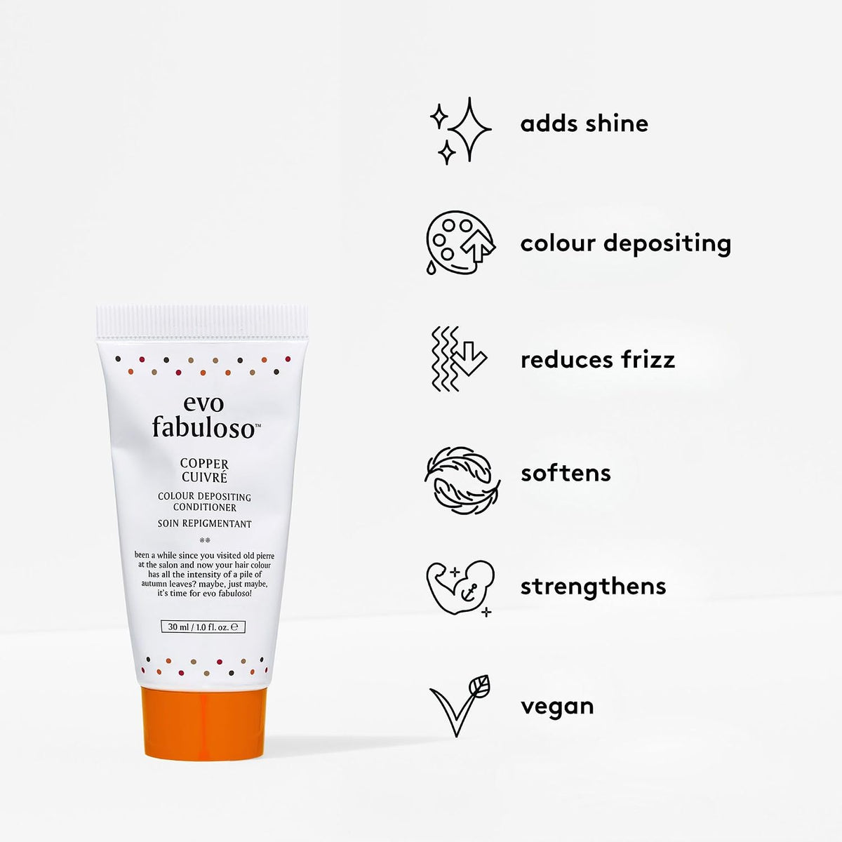 Evo Fabuloso Colour Depositing Conditioner - Colour Care Conditioner for Colour -Treated Hair - Helps Maintain Colour Depth, Tone & Shine