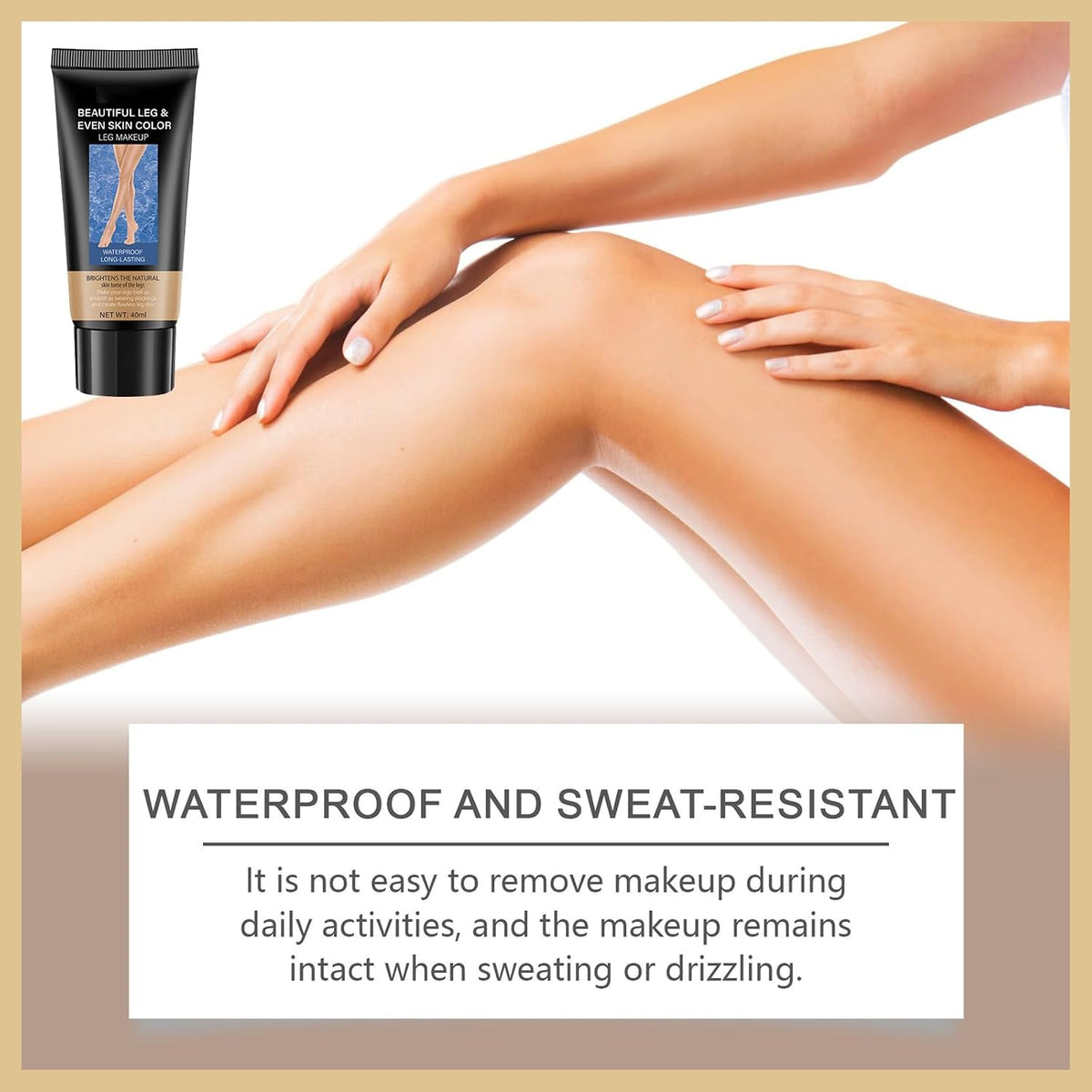 Leg Makeup Cover Veins Concealer Instant Tan Kit - BRONZE - Tattoo Bruise Scar Concealers Lightweight Full Coverage for Legs and Body, Water Resistant No Transfer Easy to Apply