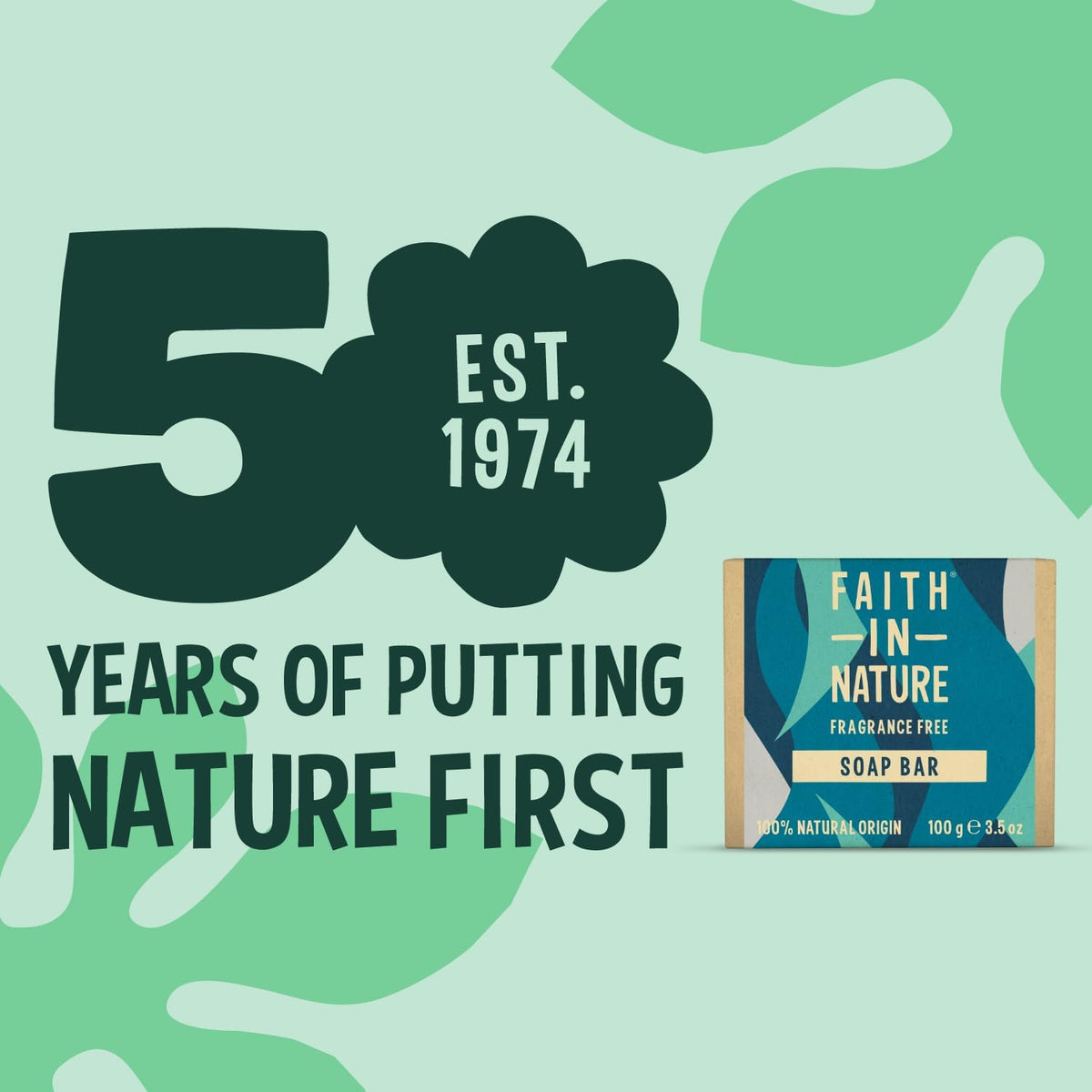 Faith In Nature Natural Fragrance Free Hand Soap Bar, Sensitive, Vegan and Cruelty Free, No SLS or Parabens, 100g