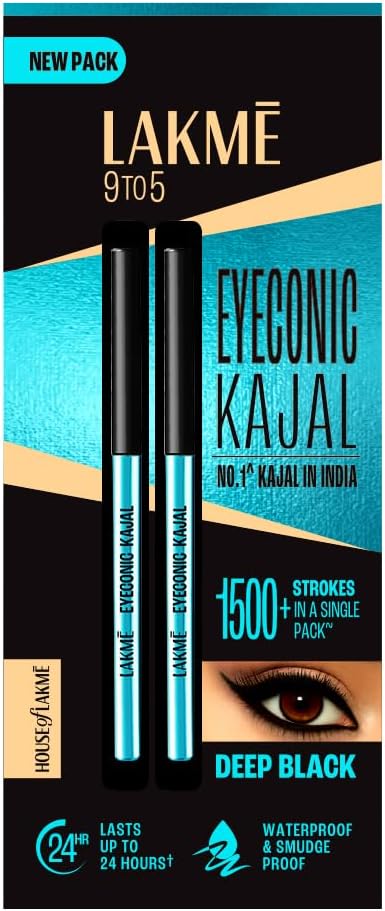 LAKMÉ Eyeconic Kajal - Twin Pack - 0.35g + 0.35g - Black