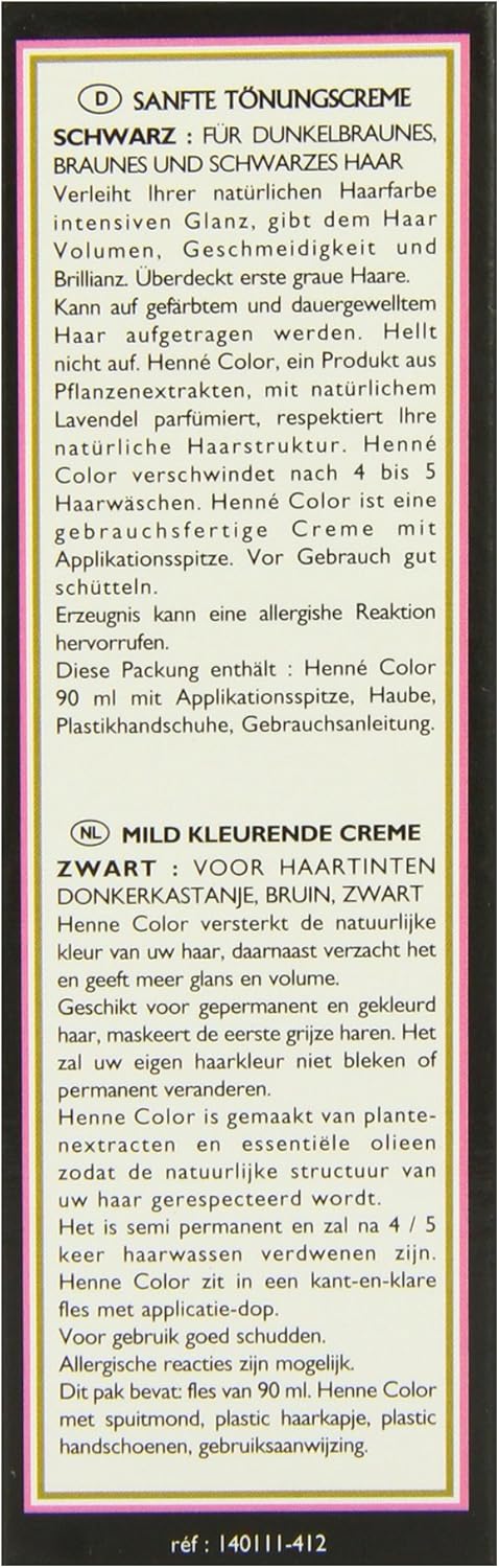Henne Color Black Henna Hair Colouring Cream 90 ml
