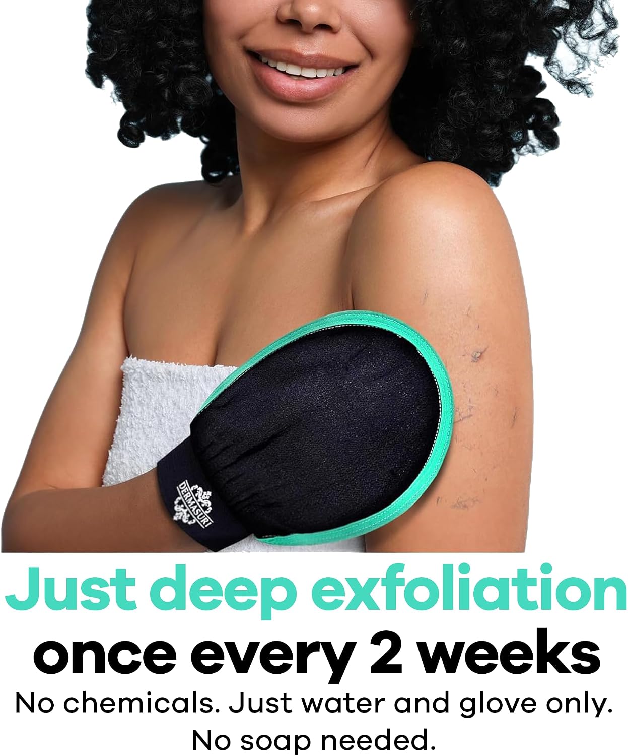 Deep Exfoliating Glove - Korean Exfoliating Mitt & Body Scrubber - Keratosis Pilaris Treatment Scrub - Self Tanner Mitt & Ingrown Hair Exfoliator - Shower Gloves for Women & Men - (1 Pack)