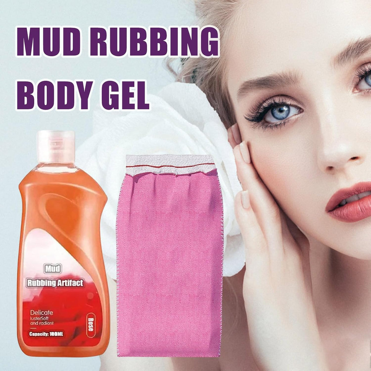 Mud Rub | Rubbing Mud for Skin - Brightening Rubbing Mud Gel 100ml for, Improve Dullness, Even Skin Color Rianpesn