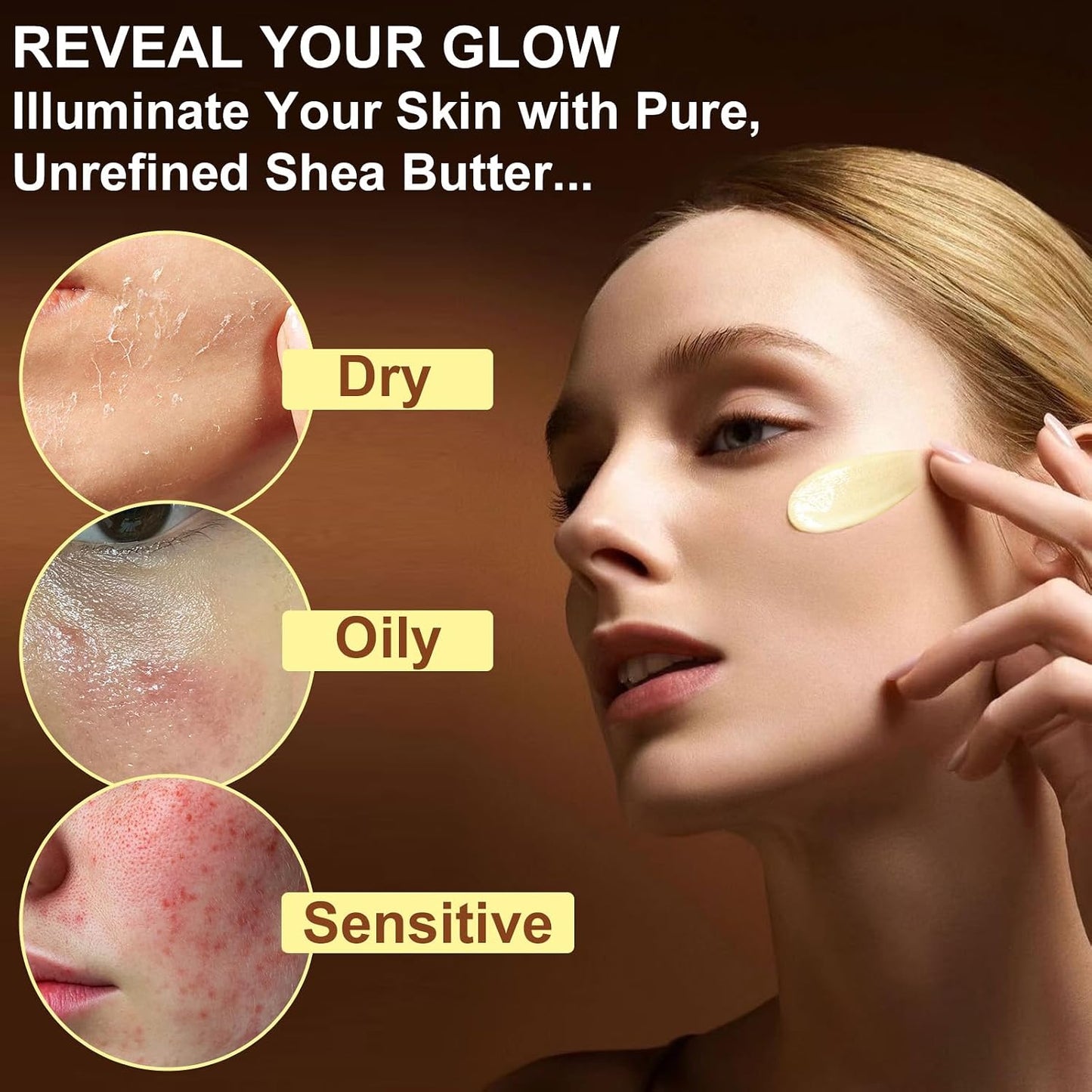 Raw Shea Butter, Organic Shea Butter for Body, Face & Hair, Raw & Unrefined Body Butter with vitamins A, E & F, Deeply Nourishes, Long Lasting Hydration 120g