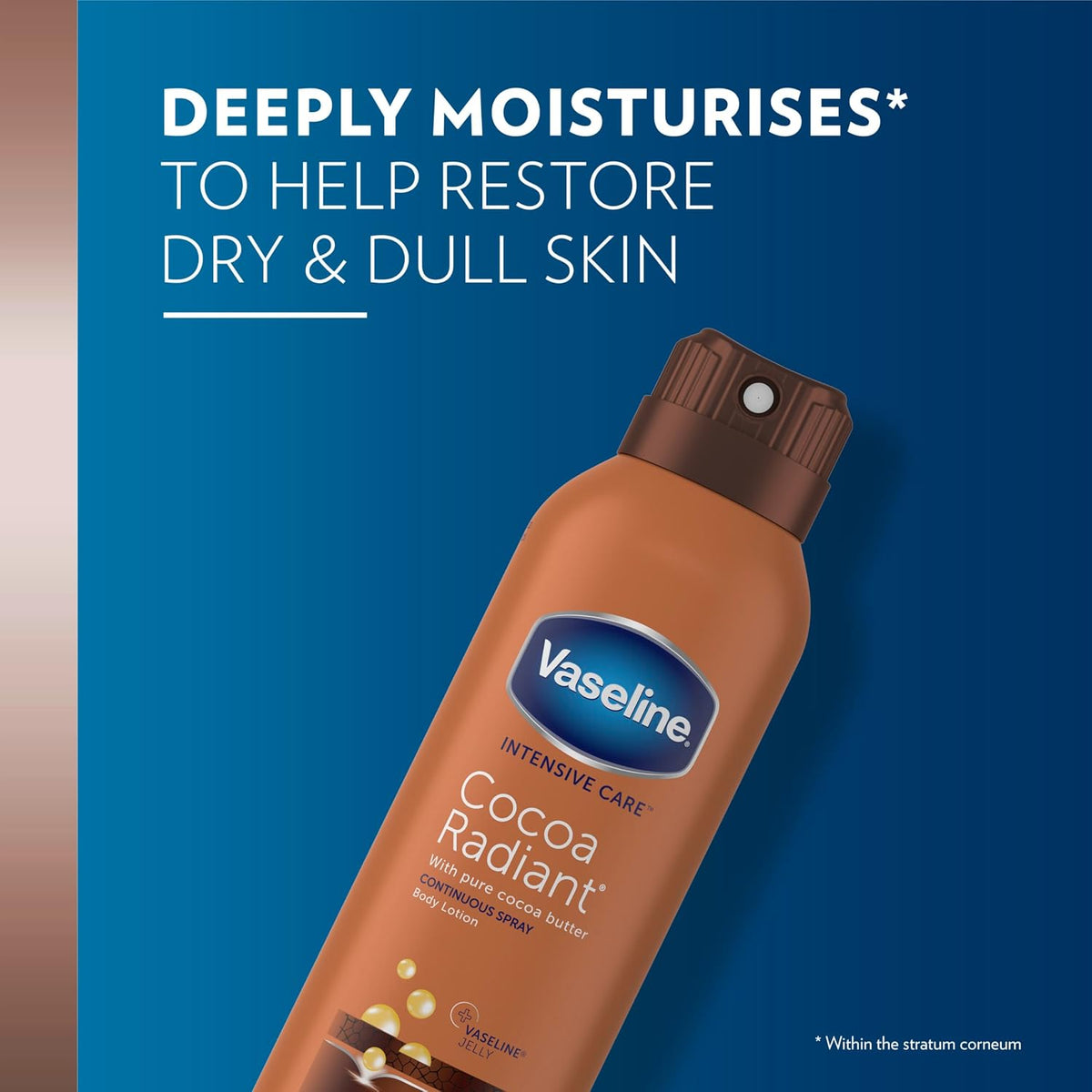 Vaseline Intensive Care Cocoa Radiant Spray Moisturiser with Vaseline jelly for very dry skin 190 ml