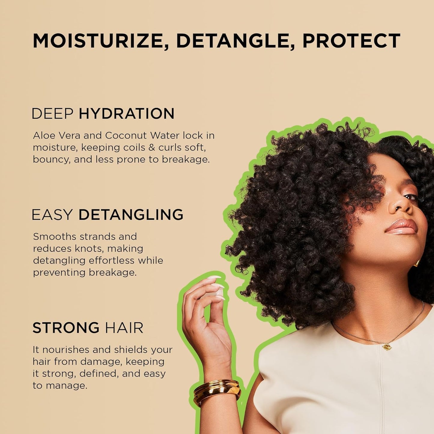 Aloe & Coconut Water Pre-Shampoo 12 oz, Detangle & Condition Treatment for Curly, Coily & Natural Hair, Helps Soften, Hydrate & Reduce Breakage