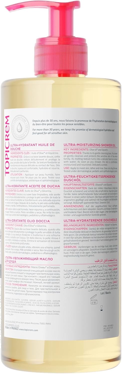 Topicrem Ultra-Hydrating Shower Oil 500 ml