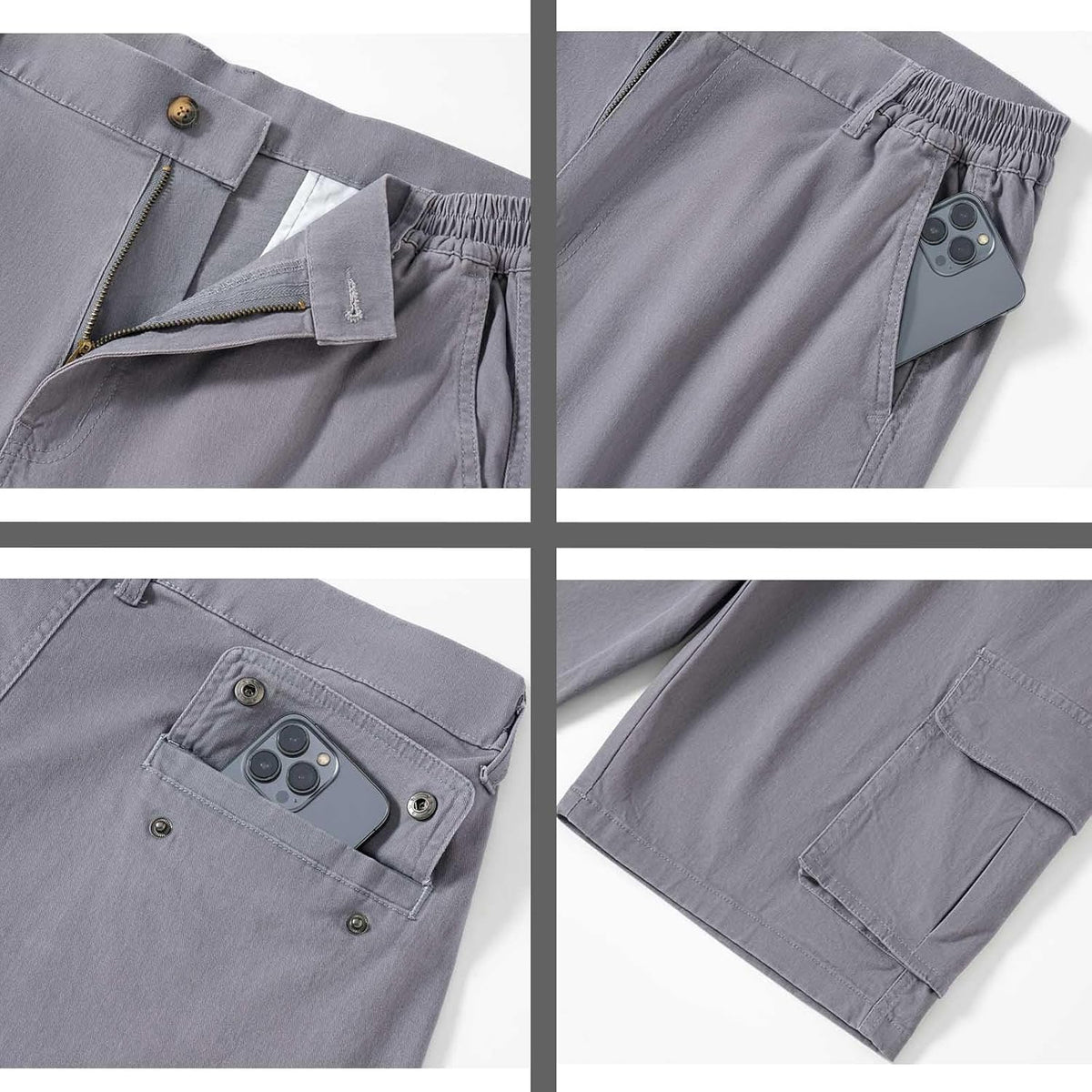 JustSun Men’s Cargo Shorts – Summer Ready, Pocket‑Heavy Comfort