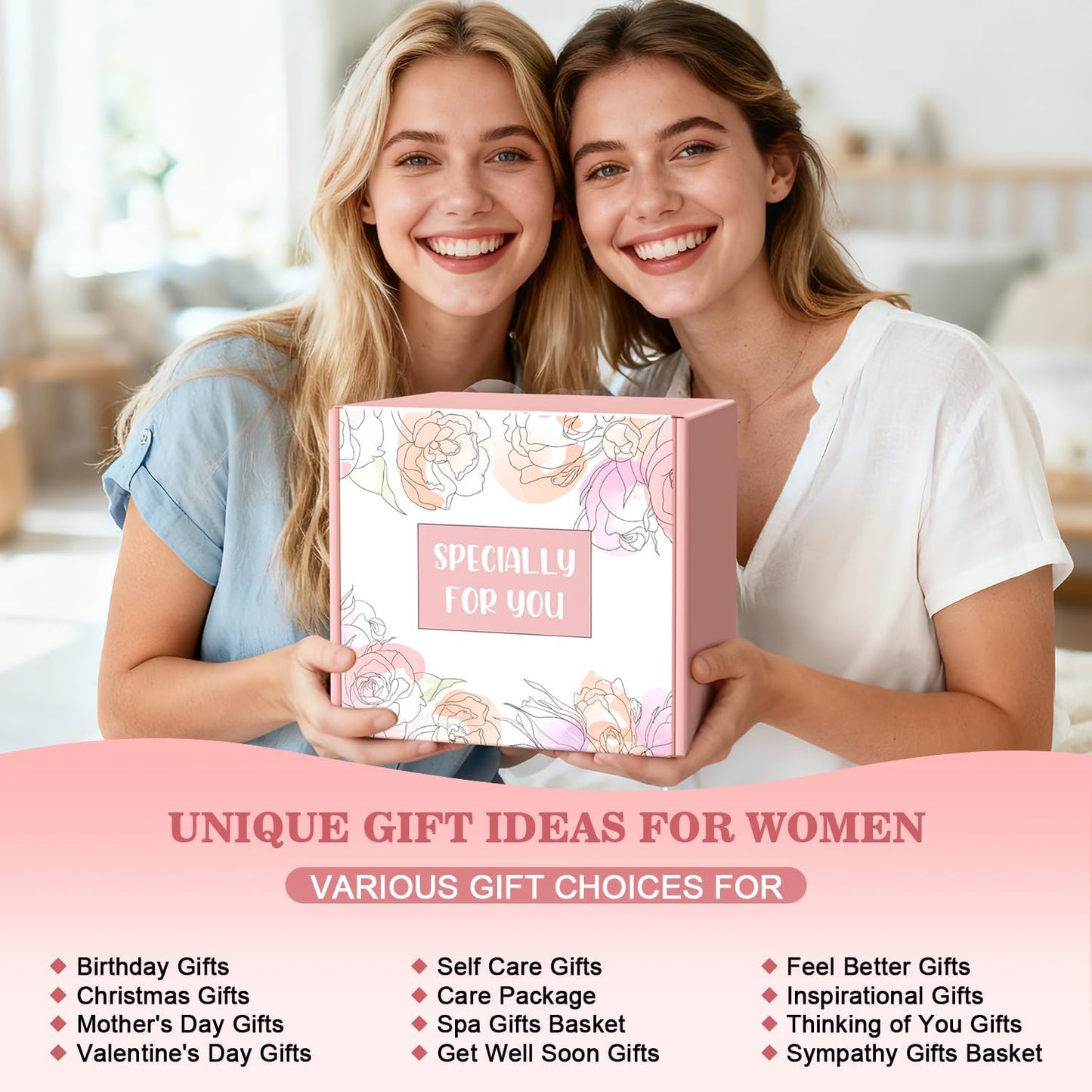Birthday Pamper Gifts for Women, Unique Self Care Package Pamper Hampers Kit for Her, Ladies Get Well Soon Gifts Christmas Spa Sets Xmas Present Ideas for Women Best Friend Sister Bestie Mum