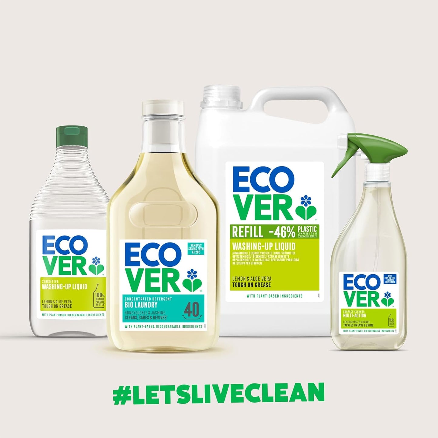 Ecover Hand Wash, Hand Soap Refill, Lavender and Aloe Vera, Dermatologically Tested, For Sensitive Skin 5L