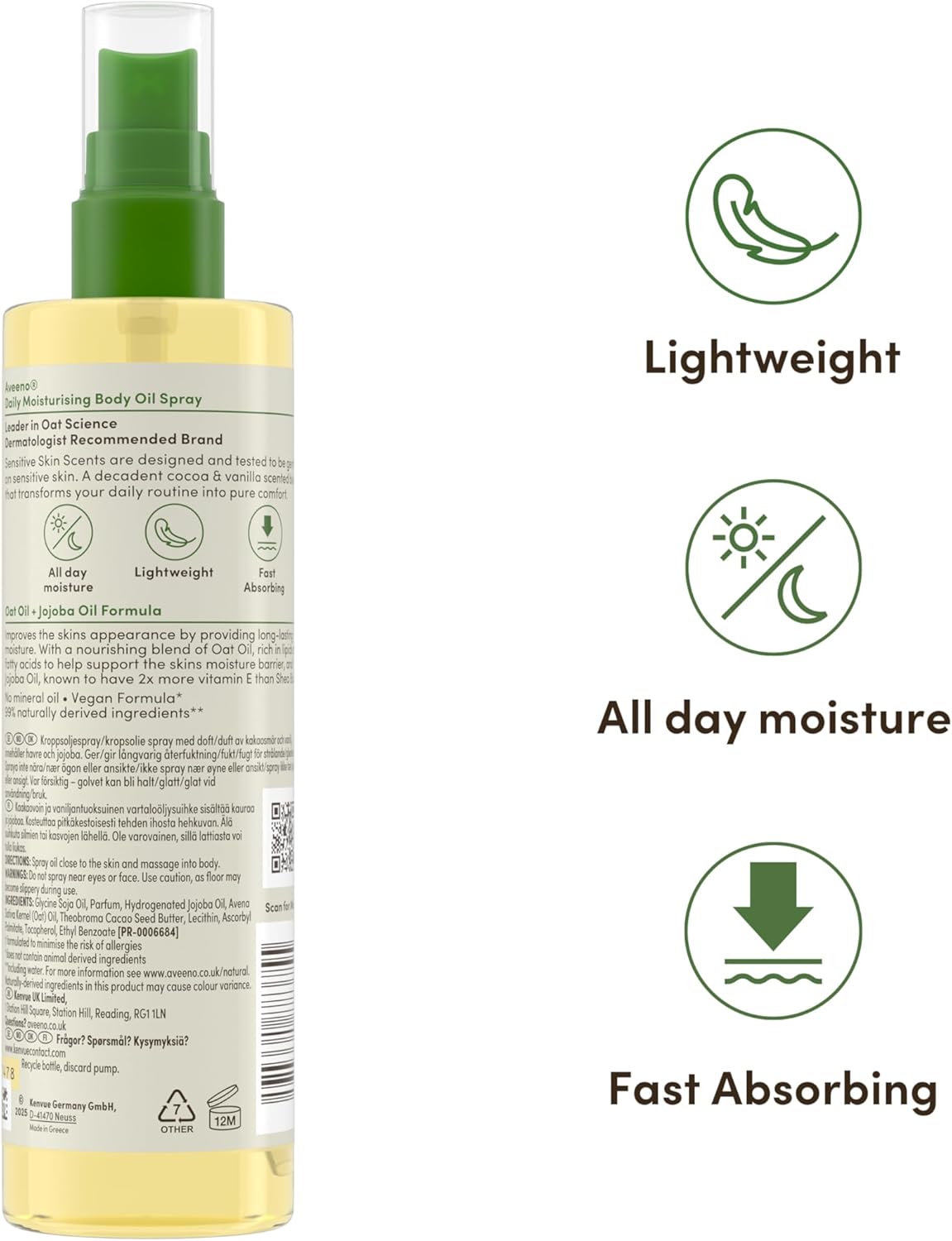 Aveeno Daily Moisturizing Cocoa Oil Spray 200ml