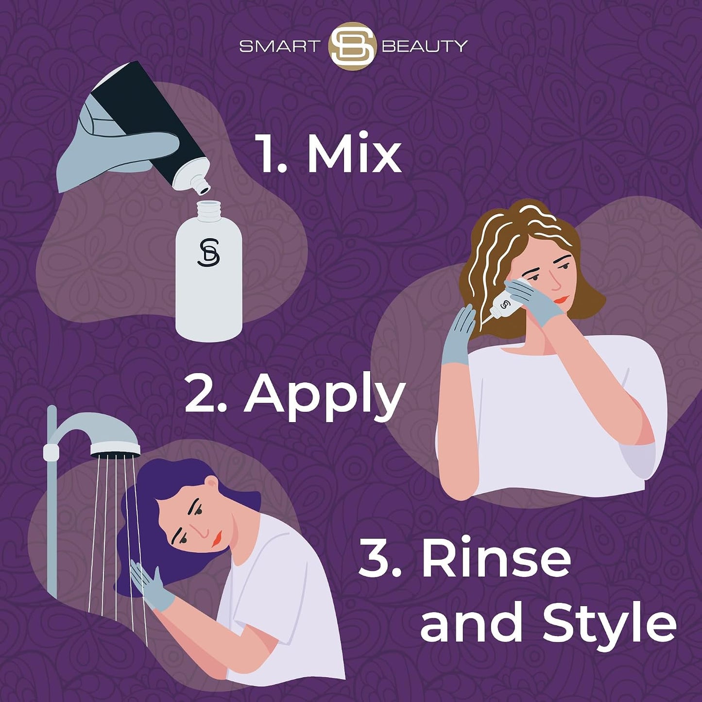 Amethyst Purple Hair Dye Permanent with Anti-Breakage Plex Hair Care, Vegan Hair Dye & Cruelty-Free, 100% Grey Coverage, Purple Hair Colour, For All Hair Types. Smart Beauty
