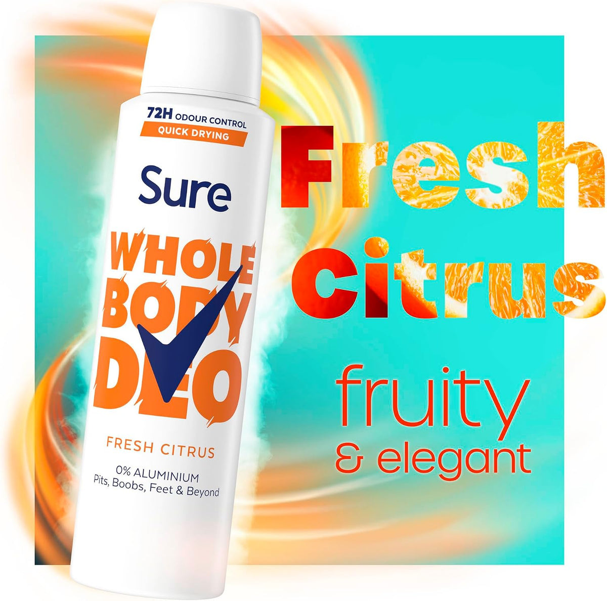 Sure Women Fresh Citrus 72h Whole Body Deodorant Spray 150ml