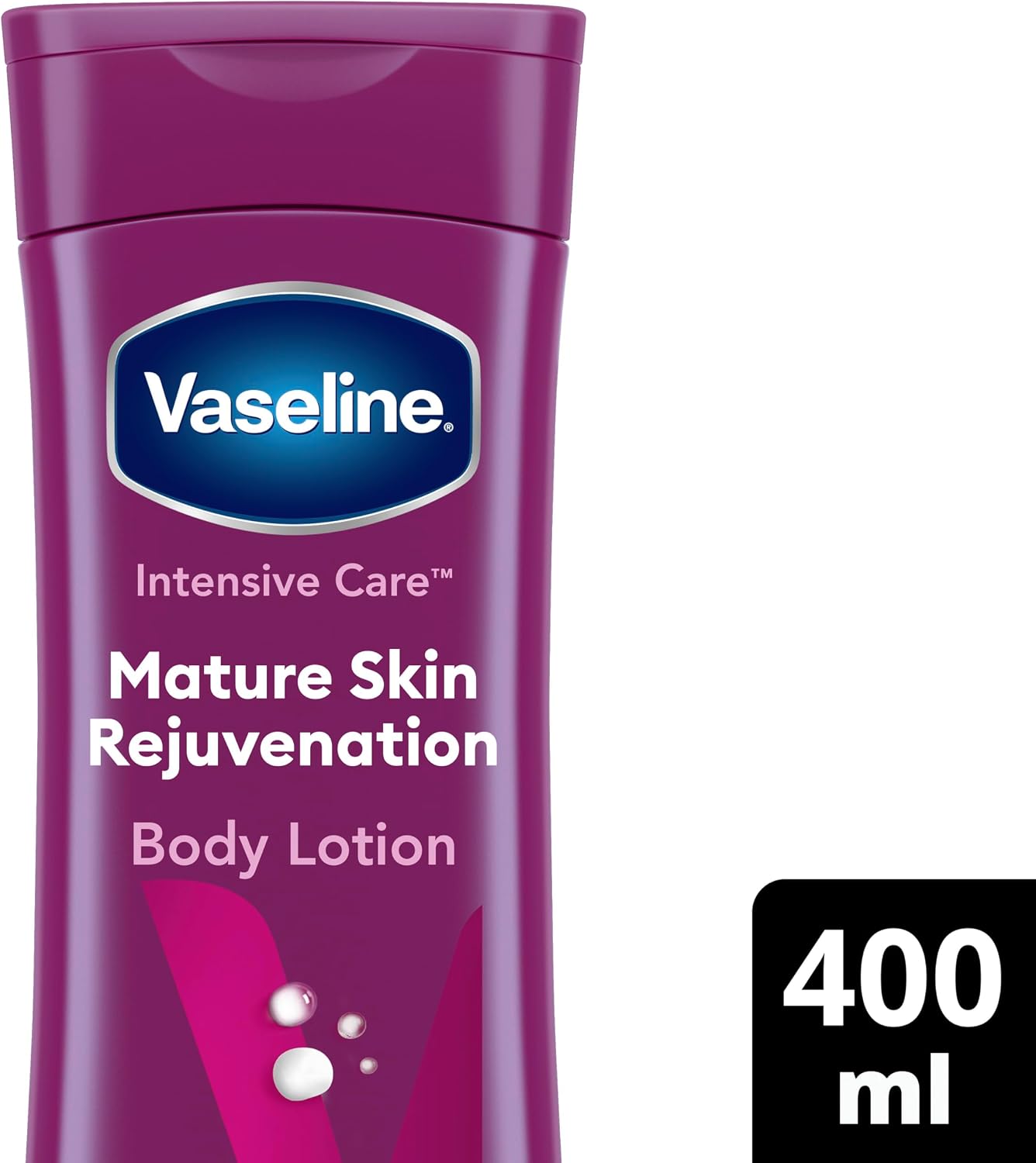 Vaseline Intensive Care Mature Skin Rejuvenation Body Lotion revitalises and firms with 48h moisture for maturing dry skin 400 ml