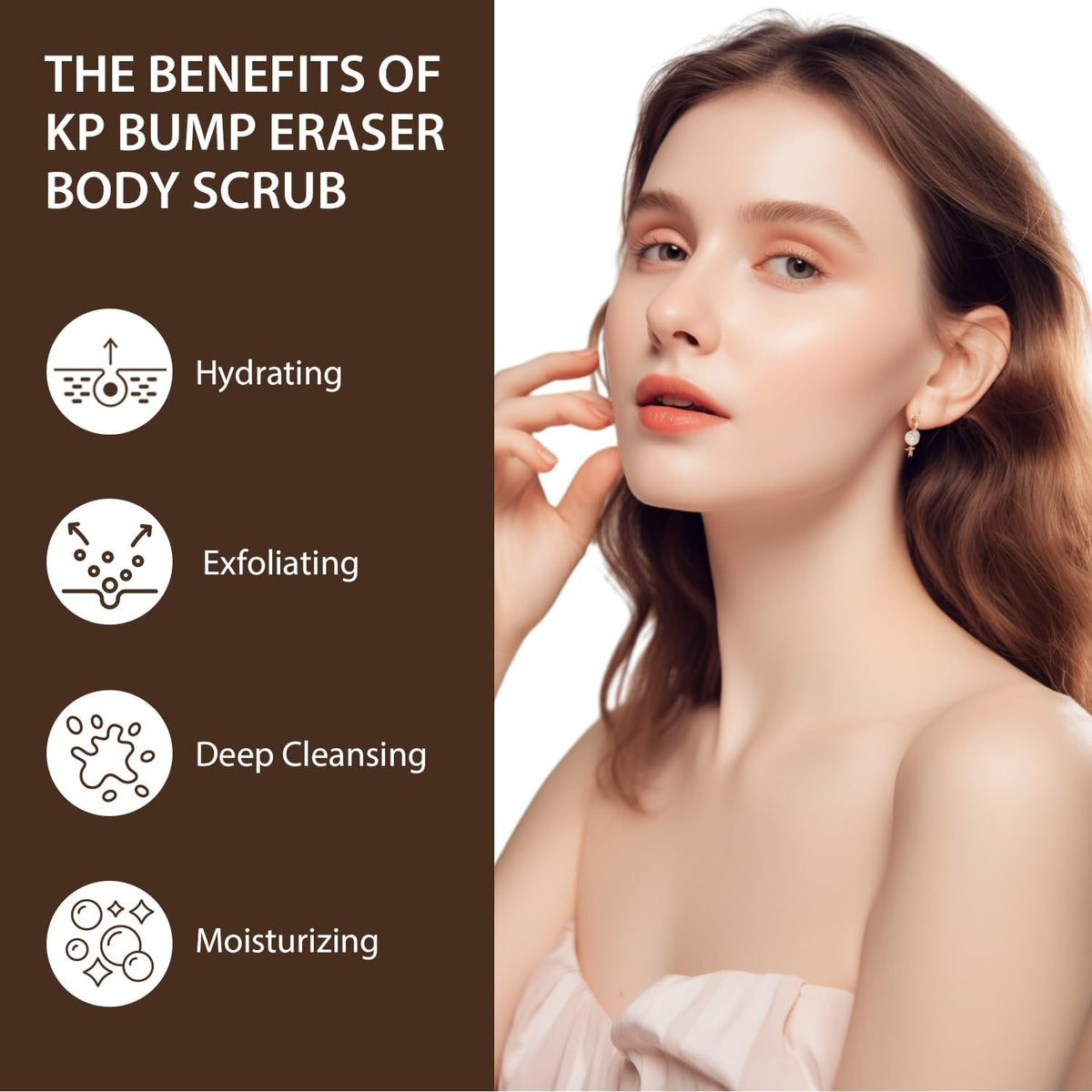KP Bump Eraser Body Scrub, Coffee Scrub with AHA BHA, Exfoliating Body Scrub for Bikini Area, Body Exfoliator Exfoliant for Chicken Skin Strawberry Leg Scrub
