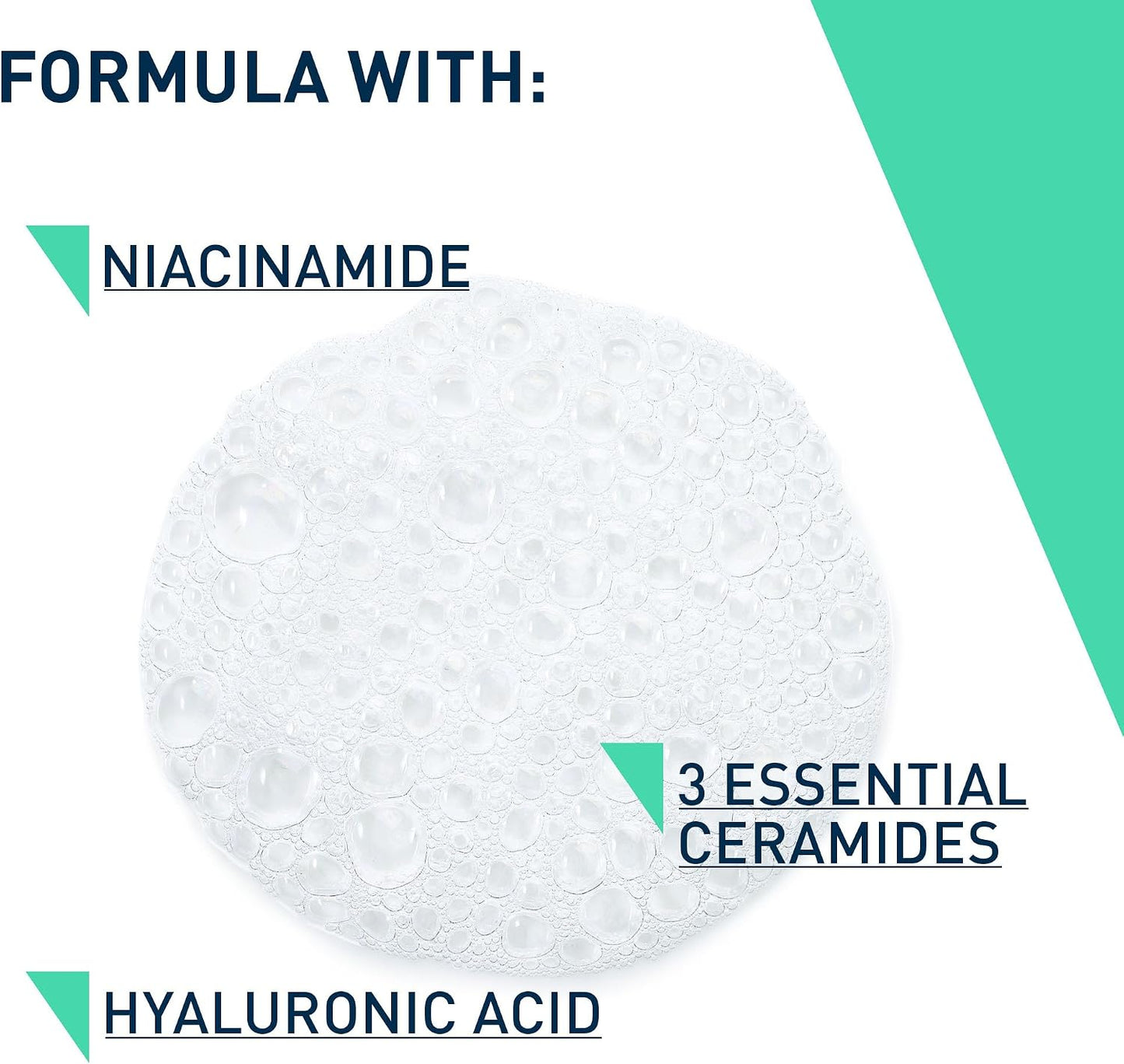 CeraVe Foaming Cleanser for Normal to Oily Skin with Niacinamide & 3 Essential Ceramides, Developed with Dermatologists, Gently Cleanses & Removes Excess Oil, Fragrance-Free