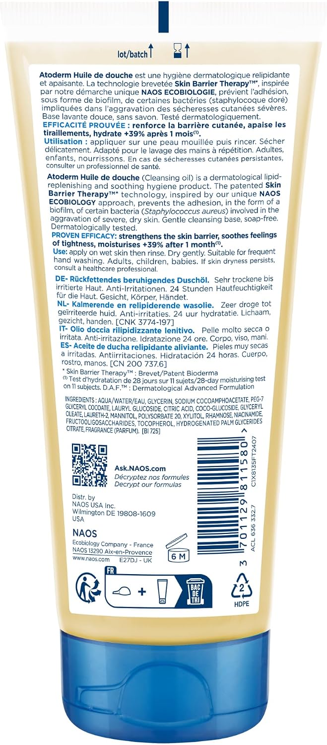 Bioderma Atoderm Ultra Nourishing Anti-Irration Shower Oil 100ml, (Pack of 1)