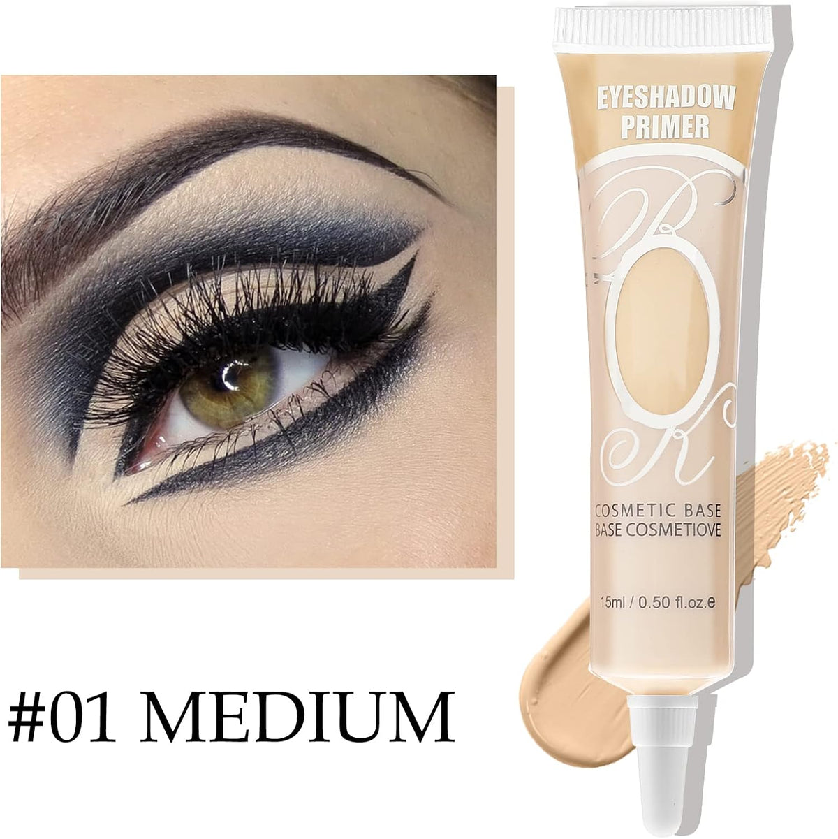 Boobeen Eyeshadow Primer, Waterproof Eye Shadow Makeup Primer Base, Matte Face Primer Makeup, Cream Colorful Eyeshadow Base for Eyelid