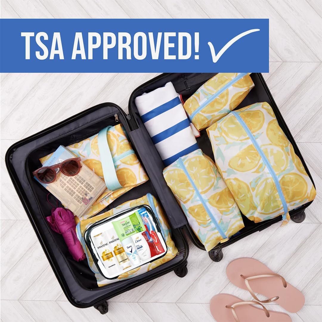 Womens Mini Travel Toiletries Set - Essentials for Hospital, Materinty, Camping, Holiday & Vacation, Travel Size Toiletries Under 100ml, Clear Travel Bag, Mini Toiletries, Airport Security Approved