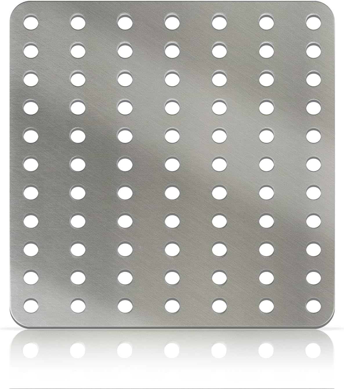 Square Drain Guard/Swirl Cover - 4 Inch up to 9 Inch Stainless Steel - Keep Drains Clear from Leaves & Debris - 6" x 6" (150mm x 150mm) - 77 Holes
