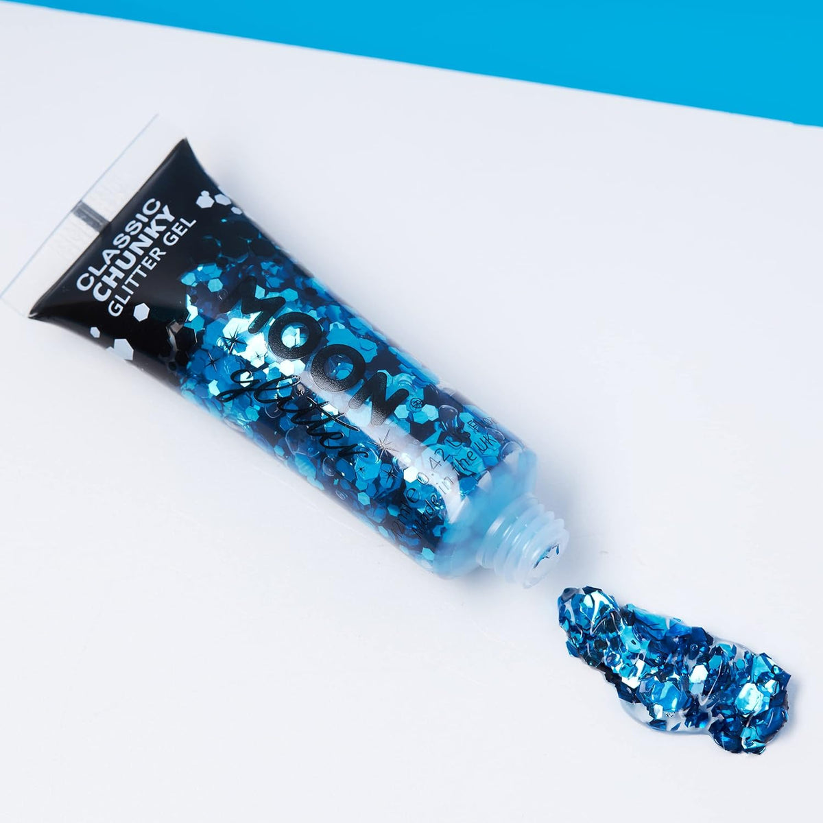 Classic Chunky Face & Body Glitter Gel by Moon Glitter - Red - Cosmetic Festival Glitter Face Paint for Face, Body, Hair, Nails - 12ml