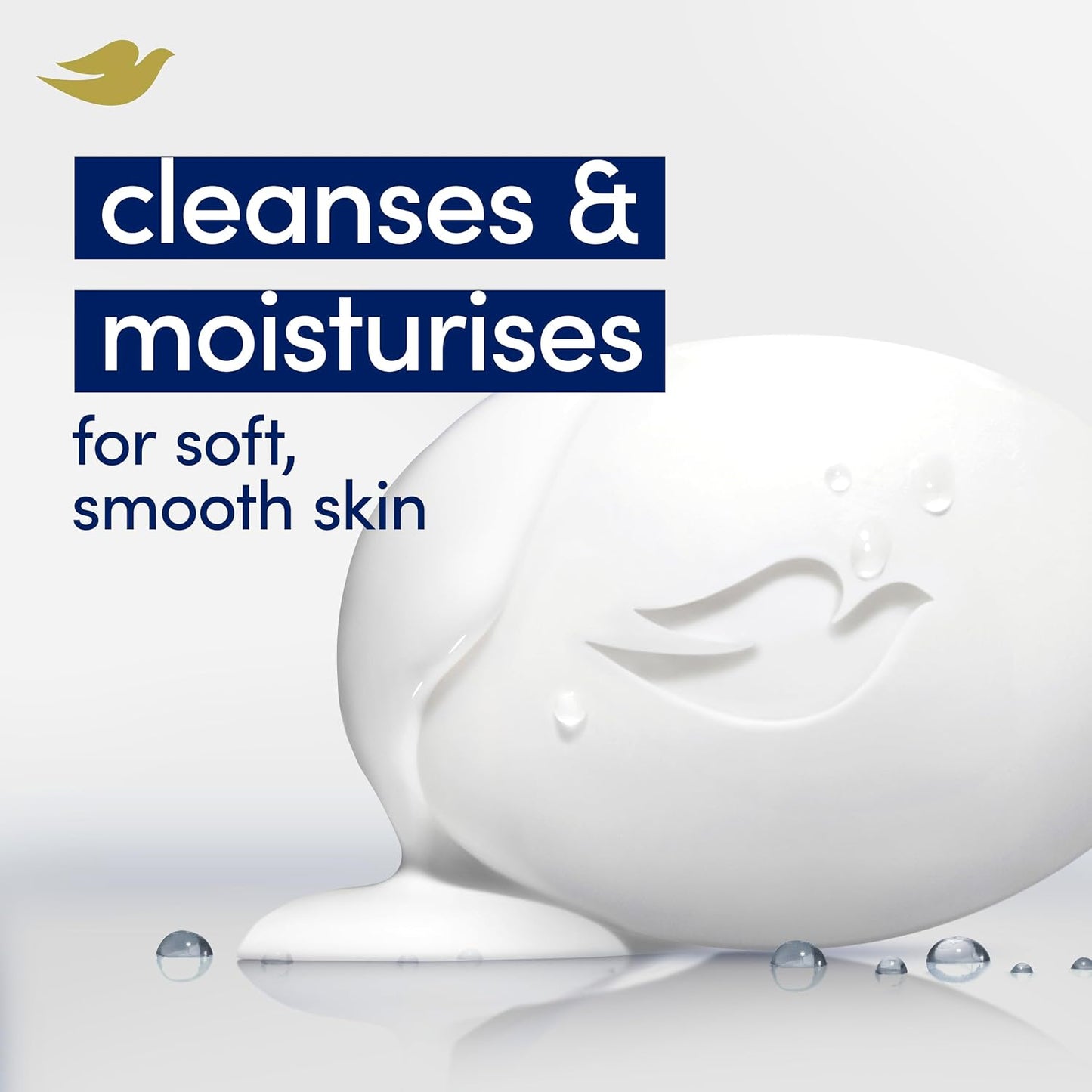 Dove Original Beauty Bar Soap with Moisturising Cream, Healthier-Looking Skin, 4 x 90 g