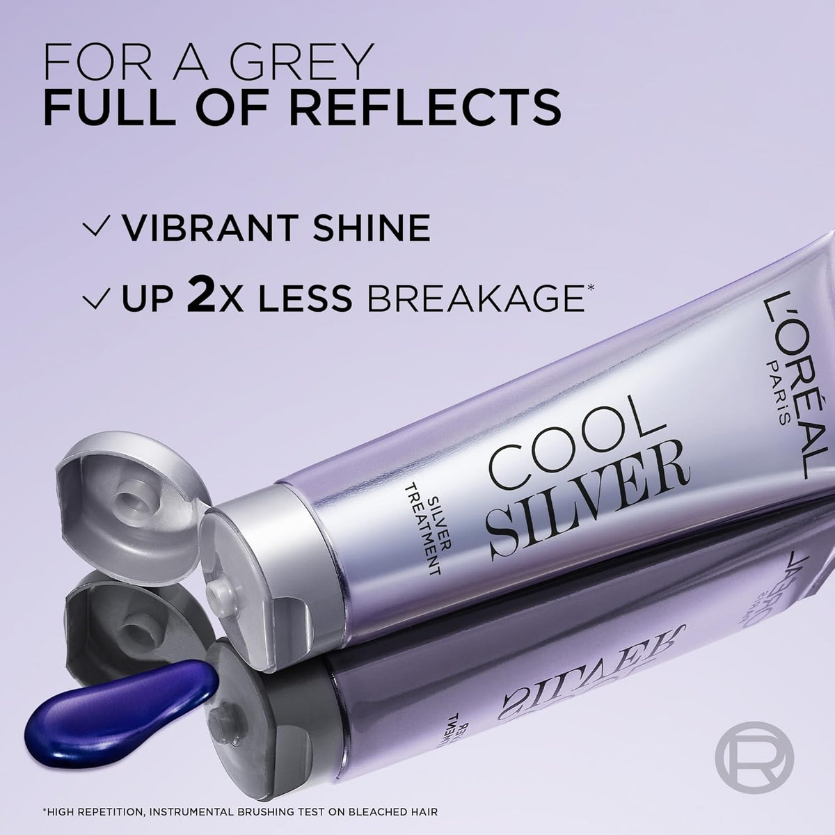 L'Oréal Paris Hair Dye, Permanent Hair Color Cool Silver Pure White, Excellence Universal Nudes, No Ammonia Home Hair Colour with Hyaluronic Acid & Micro-Keratin, Up to 100% Grey Coverage