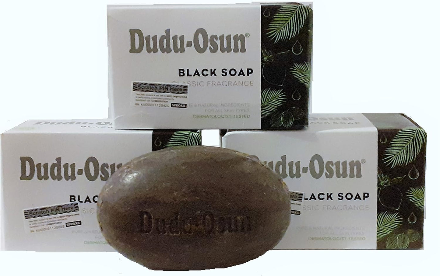 Dudu-osun Pack of 3 Dudu Osun Soap from Africa Original Black G, Black, 3x150