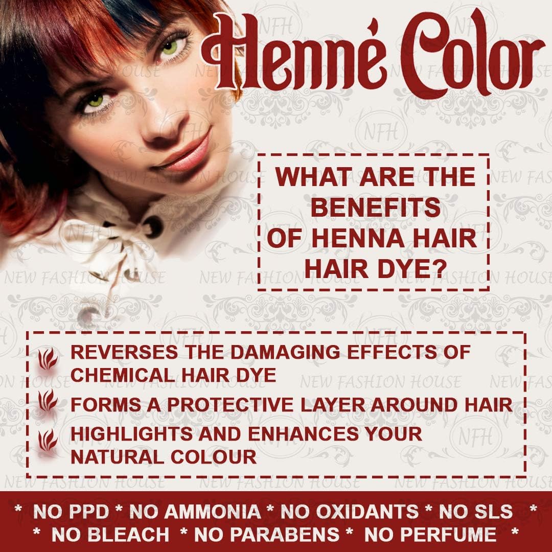 Henne Color Colouring Cream 90ml Copper (Pack of 3)