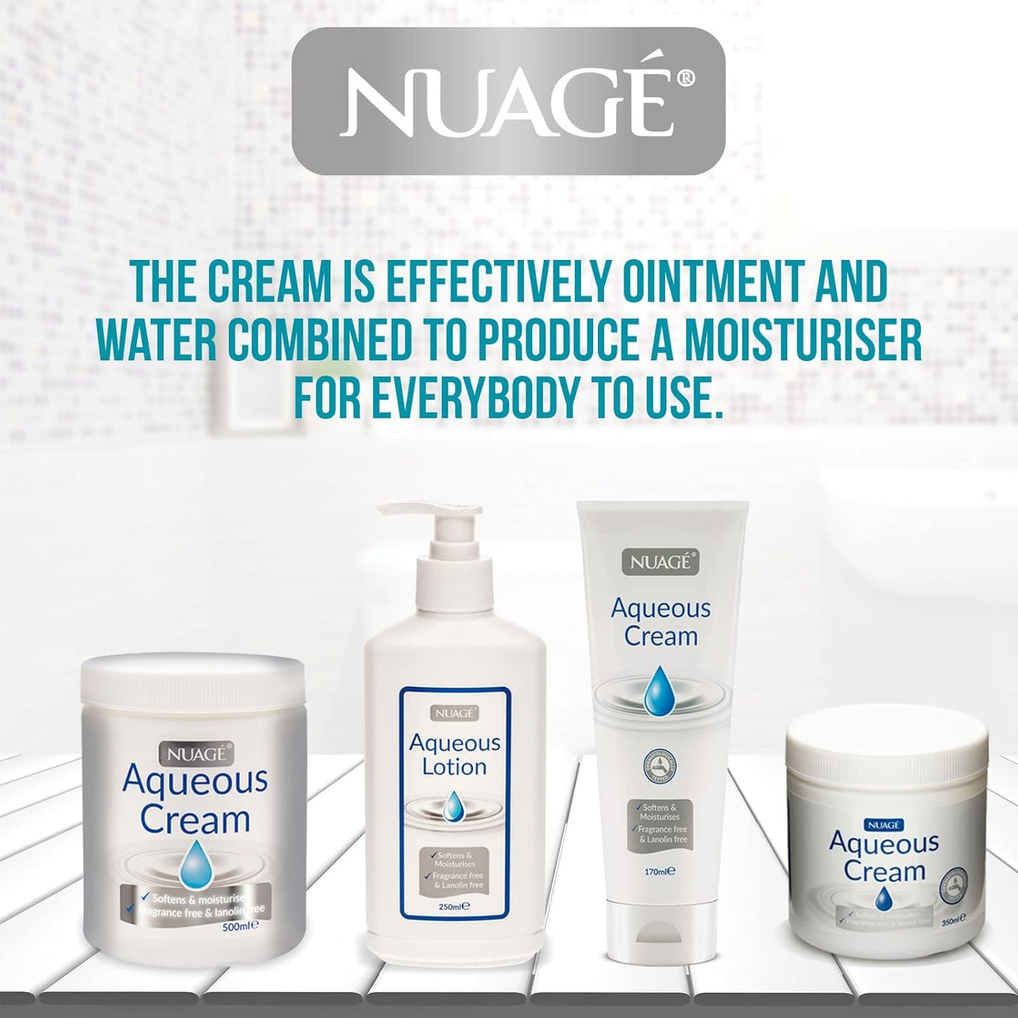 Nuage Aqueous Cream, Fragrance Free, 350Ml