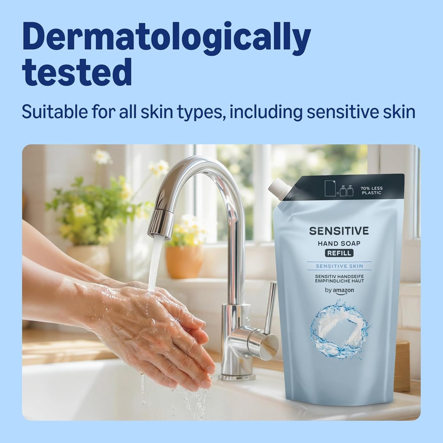 by Amazon Sensitive Hand Soap Refill, 2 x 1000ml
