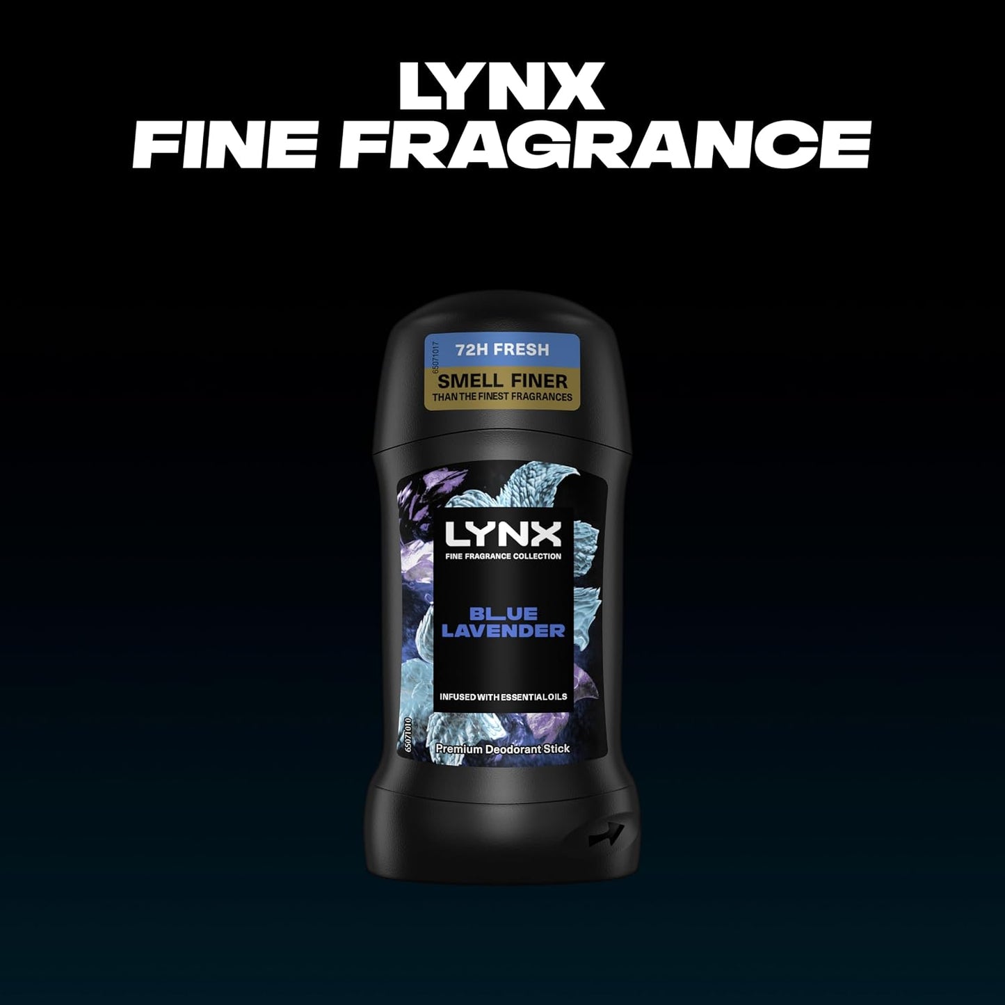 Lynx Fine Fragrance Collection Blue Lavender Premium Deodorant Stick Men's Deodorant with a lavender, mint & amber fragrance for 72 hour odour protection 50 ml