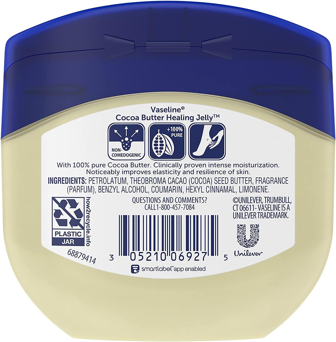 Vaseline Petroleum Jelly, Cocoa Butter, 7.5 oz